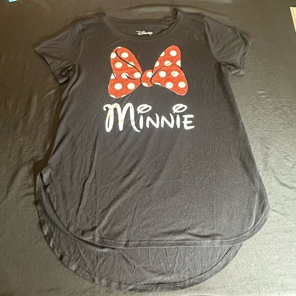 Women's Disney Black Short Sleeve Minnie Mouse T-Shirt Size Large - Picture 1 of 6